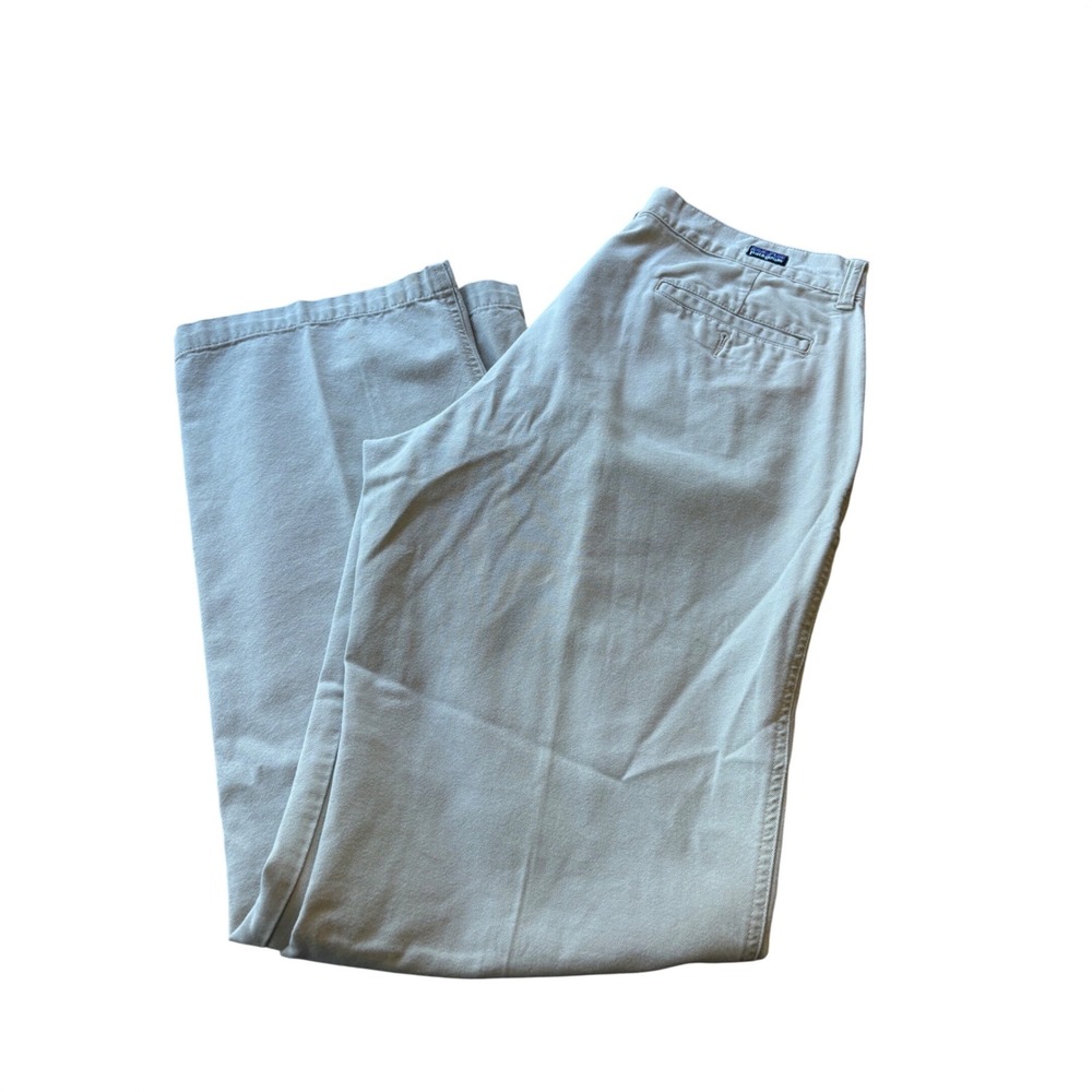 Patagonia Mens Organic Cotton Canvas Pants Khaki Tan Straight Leg 34 x 32
